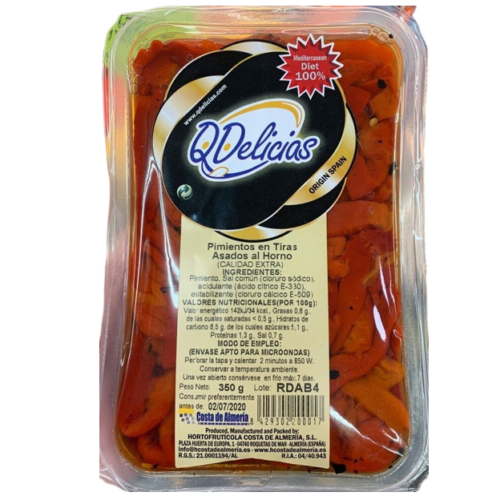 PIMENTO VERMELHO ASSADO TIRAS QDELICIAS 350G