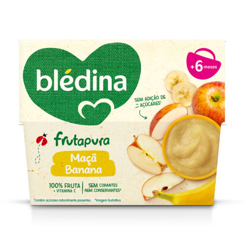 FRUTA BLEDINA MAÇÃ/BANANA 4X95G