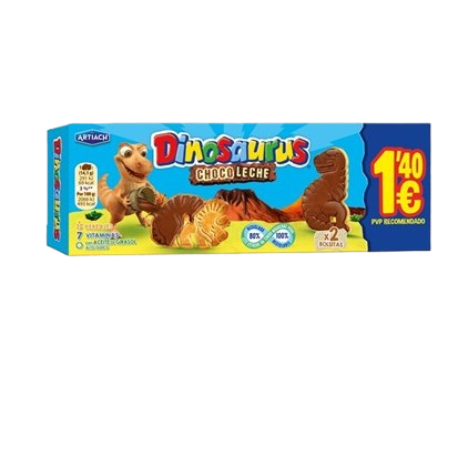 BOLACHA DINOSSAUROS CHOCOLATE LEITE ARTIACH 85GR