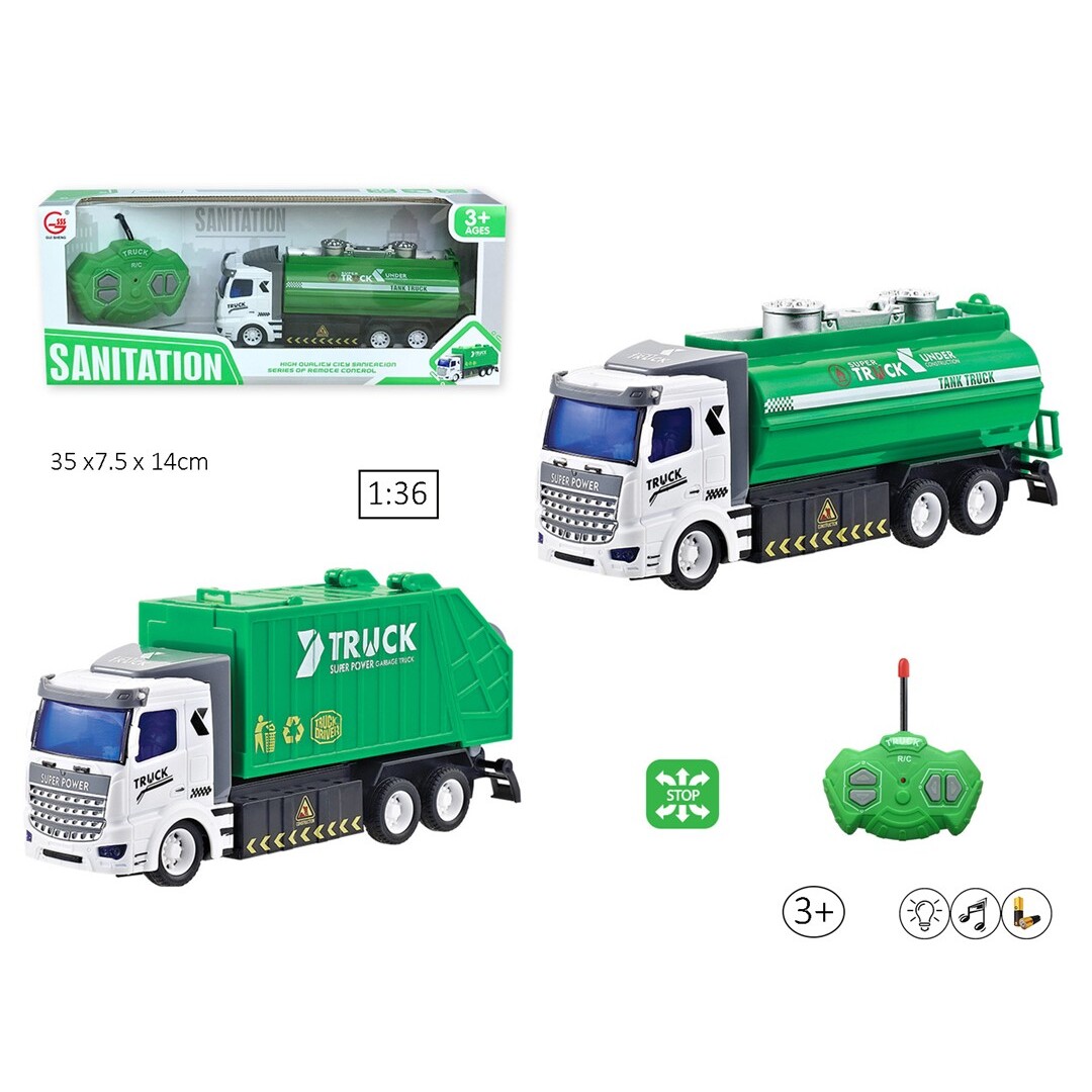 CAMIÃO R/C 1:36 A PILHAS JAA15496H 35X7,5X14CM