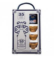 LICOR 35 PASTEL DE NATA + 3 COPOS PACK PORTUGAL