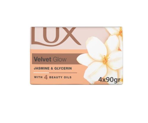SABONETE LUX VELVET GLOW 4X90G