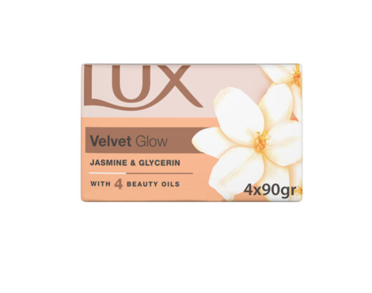 SABONETE LUX VELVET GLOW 4X90G