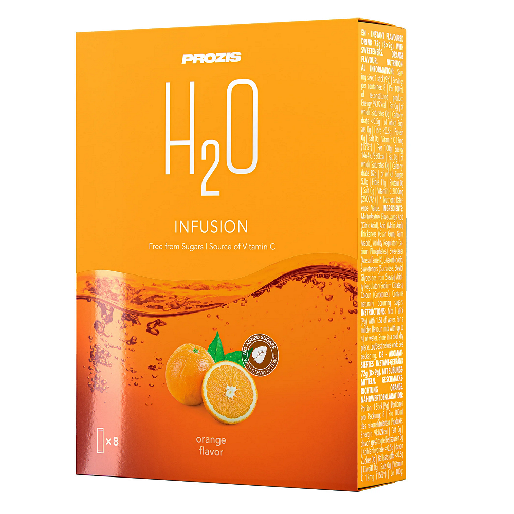 INFUSÃO H2O LARANJA PROZIS 8X9GR