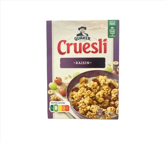CRUESLI COM PASSAS QUAKER 450GR
