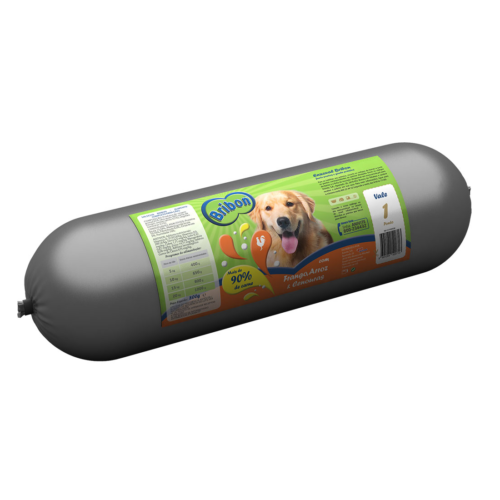 SALSICHA BRIBON FRANGO/ARROZ/CENOURA 800GR