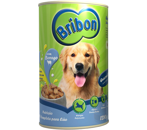 ALIMENTO HUMIDO CÃO BORREGO LATA BRIBON 1250G