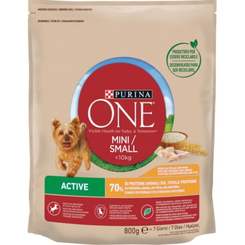 ALIMENTO SECO CÃO MINI <10 FRANGO PURINA ONE 800GR