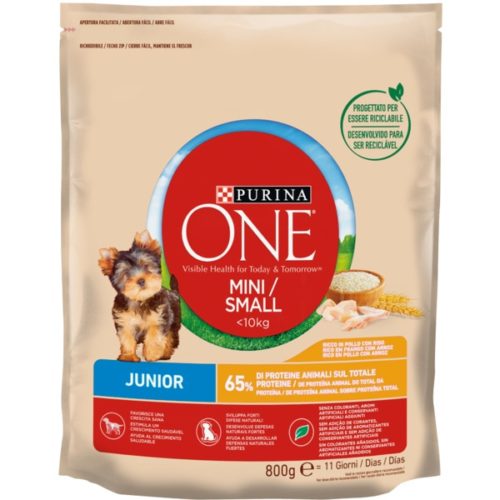 ALIMENTO SECO CÃO MINI/SMALL JUNIOR PURINA ONE 800GR