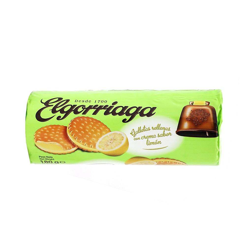 BOLACHA ELGORRIAGA RECHEADA LIMÃO 180GR