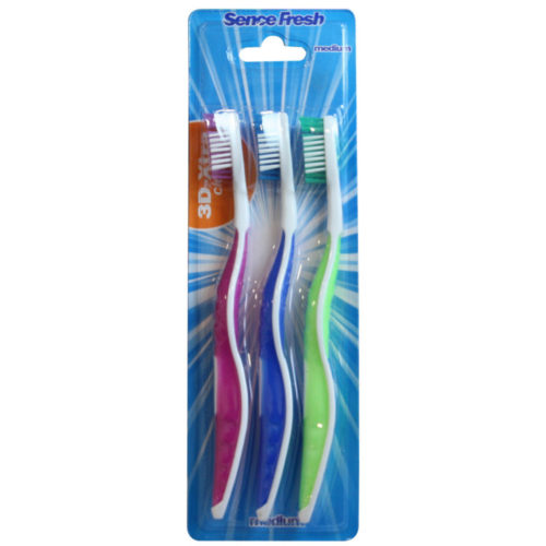ESCOVA DENTES SENSEFRESH ESTRA CLEAN PACK 3