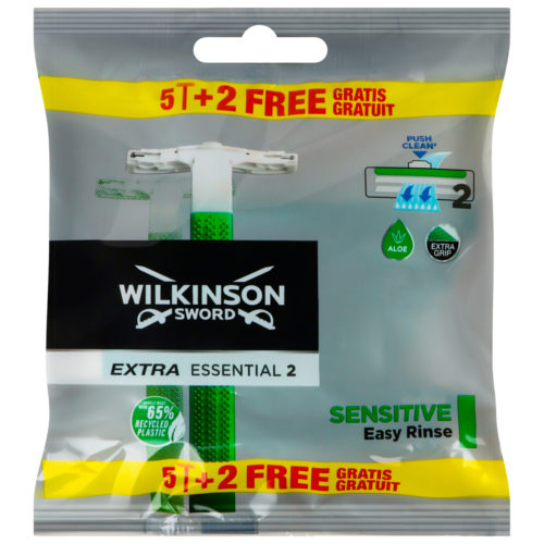 MAQUINA BARBEAR WILKINSON EXTRA II SENSITIVE ALOE 5+2GRAT