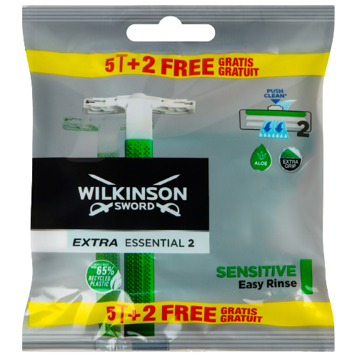 MAQUINA BARBEAR WILKINSON EXTRA II SENSITIVE ALOE 5+2GRAT - Image 2