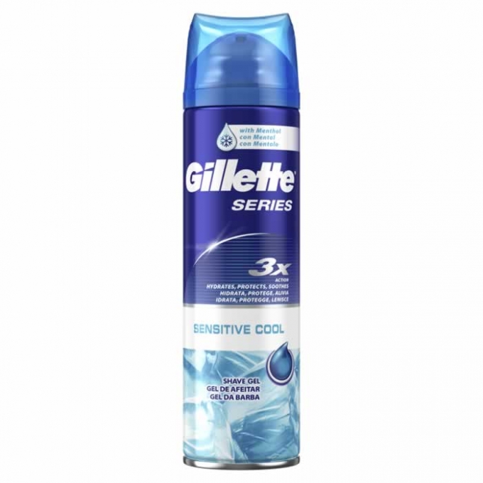 GEL BARBEAR GILLETTE PELES NORMAISENSITIVE COOL 200ML
