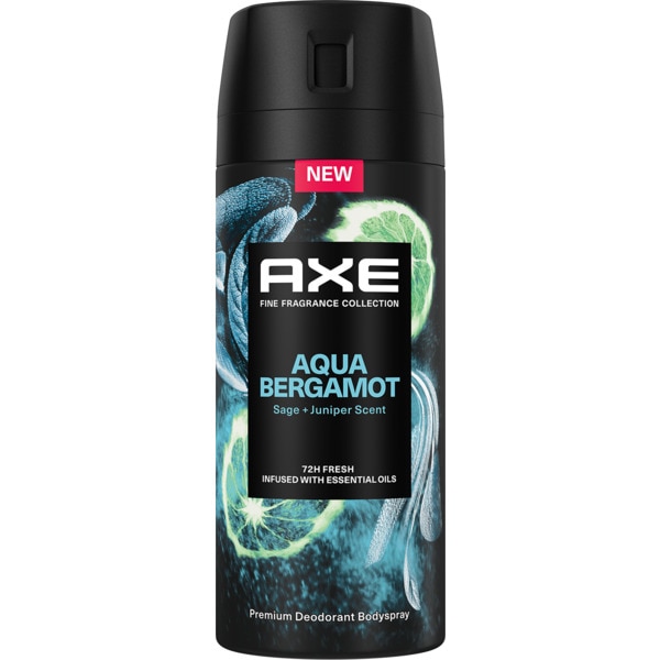 DESODORIZANTE SPRAY AQUA BERGAMOT 72H AXE 150ML