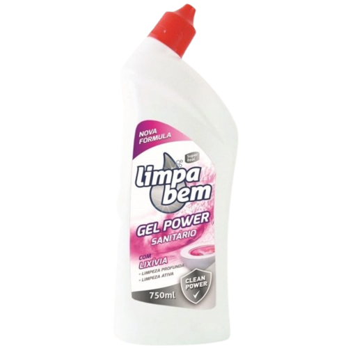 GEL POWER SANITÁRIO C/LIXIVIA LIMPABEM 750ML
