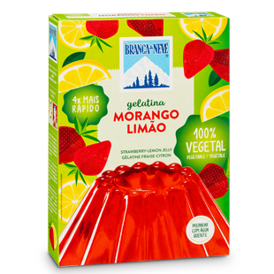GELATINA VEGETAL MORANGO/LIMÃO BRANCA NEVE 85GR