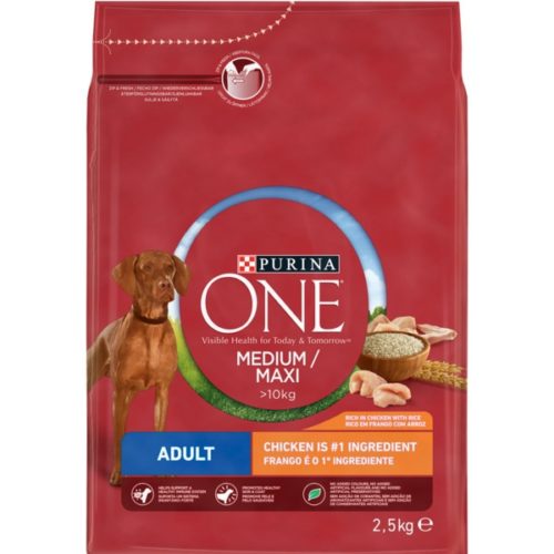 ALIMENTO CÃO ADULTO FRANGO E ARROZ PURINA ONE 2,5KG