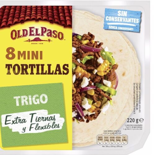 TORTILHAS TRIGO MINI OLD EL PASO 220GR 8UN