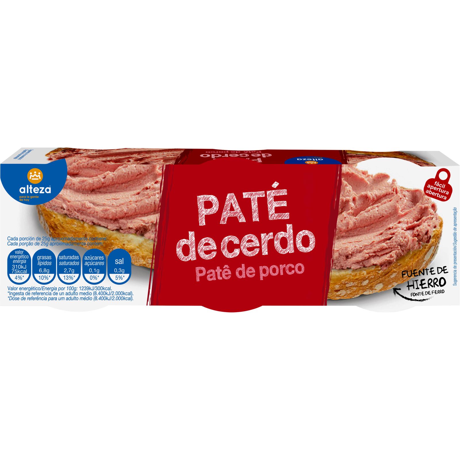 PATÉ DE PORCO ARGAL 3X80GR