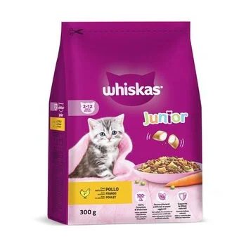 ALIMENTO SECO P/ GATO JUNIOR FRANGO WHISKAS 300GR