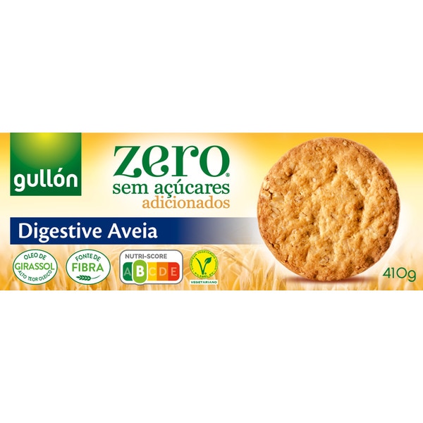 BOLACHA DIGESTIVE AVEIA S/ AÇÚCARES ADICIONADOS GULLON 410GR