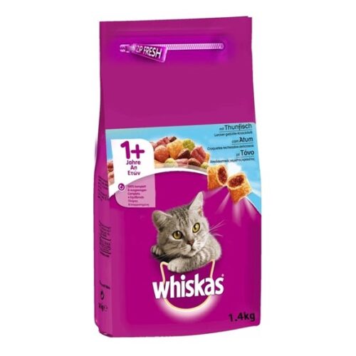 ALIMENTO SECO P/ GATO ADULTO WHISKAS ATUM 1,4KG