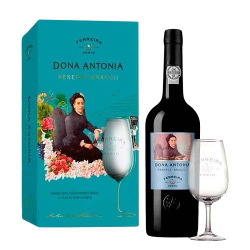 VINHO PORTO DONA ANTÓNIA RESERVA WHITE 75CL + CÁLICE