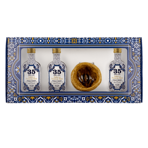 LICOR 35 PASTEL NATA 3 MINIATURAS 5CL + COPO