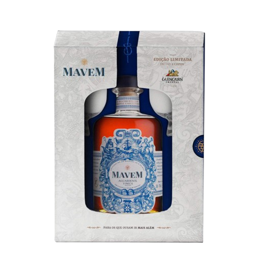 AGUARDENTE VÍNICA MAVEM + 2 COPOS 50CL