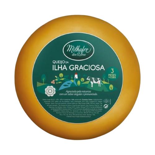 QUEIJO CURADO VACA MILHAFRE ILHA GRACIOSA 3 MESES KG