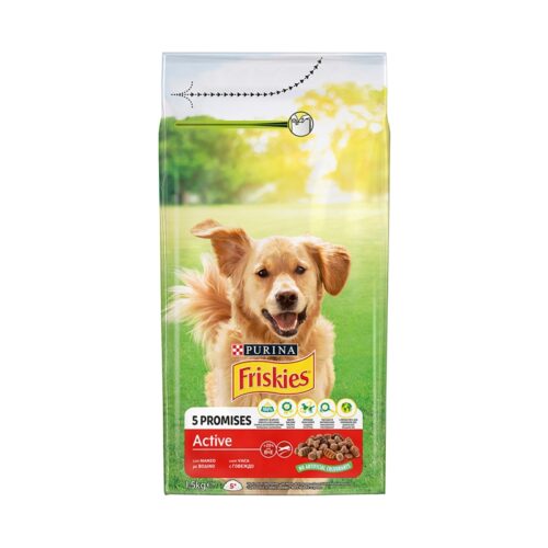 ALIMENTO CÃO SECO FRISKIES VITALITY ACTIVE  1,5KG