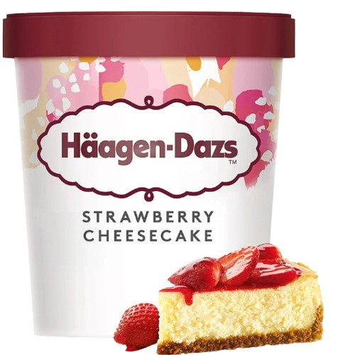 GELADO HAAGEN-DAZS CHEESECAKE DE MORANGO 460ML