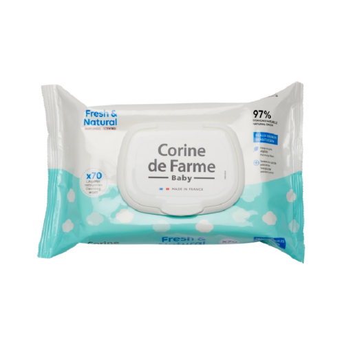 TOALHITAS FRESH&NATURAL C/TAMPA CORINE DE FARME 70UNI