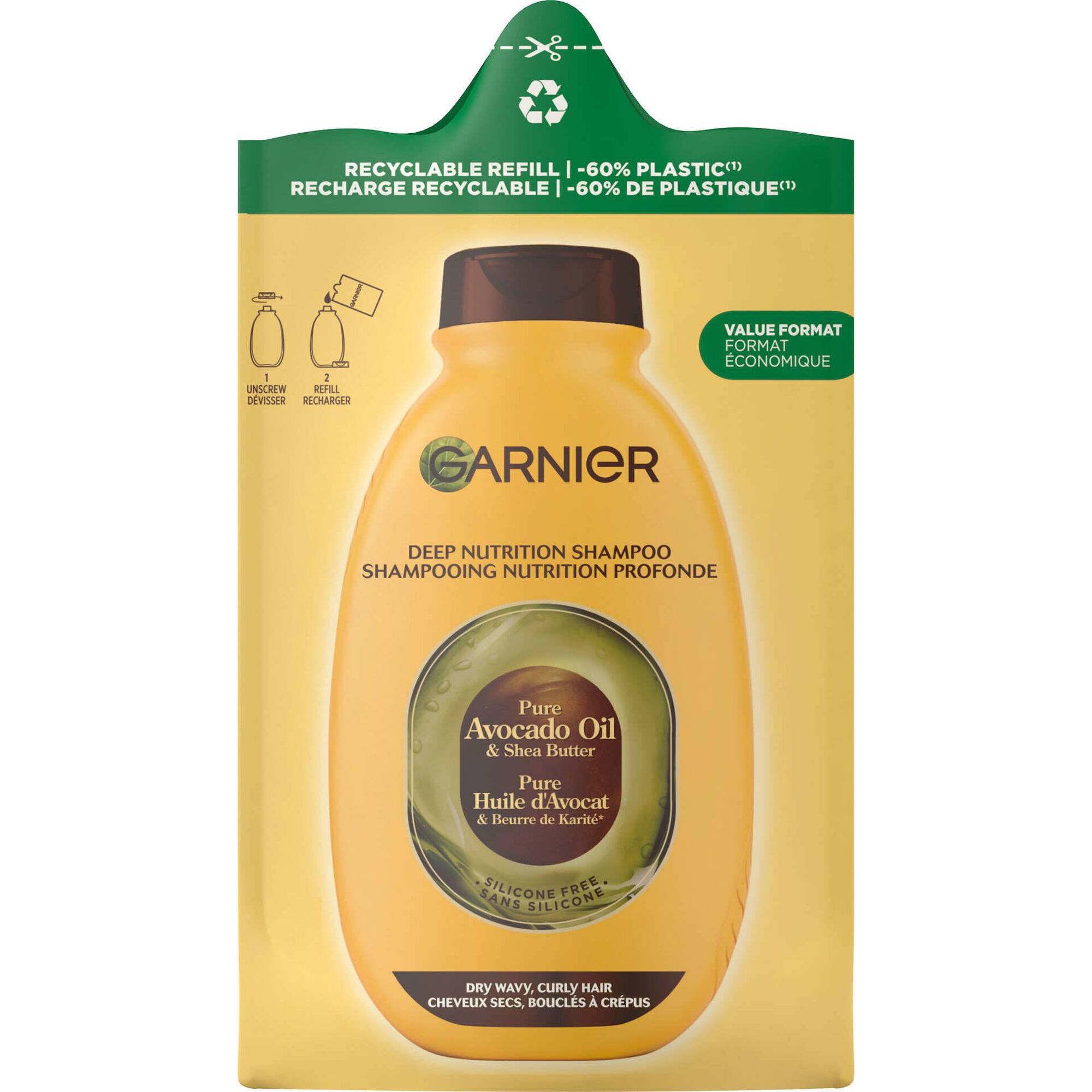 CHAMPÔ ABACATE&KARITE ULTRA SUAVE RECARGA 250ML
