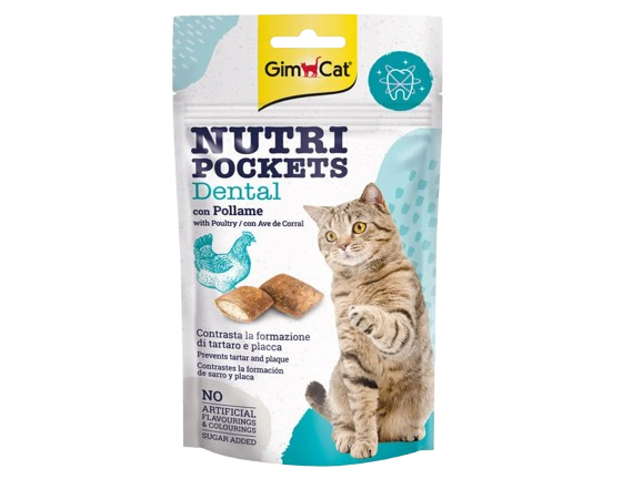 SNACK GATO NUTRI POCKETS DENTAL GIMCAT 60GR