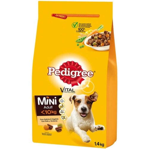 ALIMENTO SECO P/ CÃO ADULTO MINI FRANGO E VERDURAS PEDIGREE 1,4KG