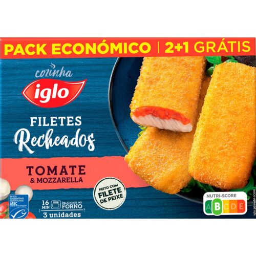 FILETES RECHEADOS DE TOMATE E MOZZARELLA IGLO 3 UNI 300 G