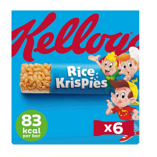BARRAS CEREAIS RICE KRISPIES KELLOGGS 6U