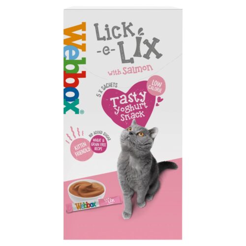 ALIMENTO HÚMIDO LICK E LIX IOGURTE SALMÃO WEBBOX 15GR