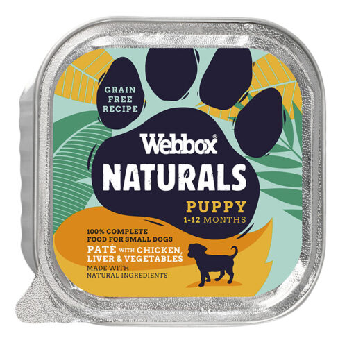 ALIMENTO HÚMIDO CÃO FRANGO FÍGADO VEGETAIS WEBBOX NATURAL 150GR