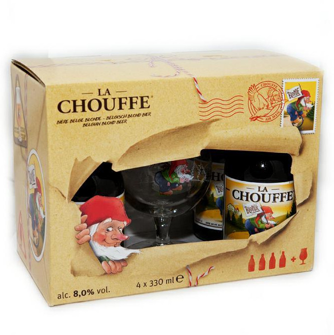 PACK LA CHOUFFE BLOND 4X33CL + COPO