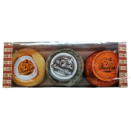 CONJUNTO QUEIJO FLOR DO VALE VACA+BARRADO+ERVAS 3X120G
