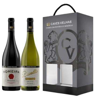PACK VINHO TINTO ROMEIRA RESERVA + BRANCO BUCELLAS 2X75CL