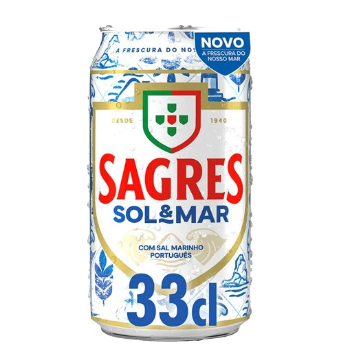 CERVEJA SAGRES SOL & MAR LATA 33CL