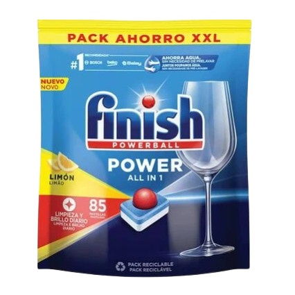DETERGENTE LOIÇA MÁQUINA ALL IN ONE LIMÃO FINISH 85PAST