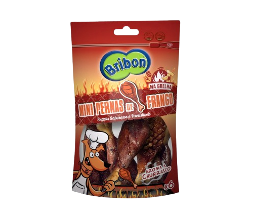 SNACK BRIBON NA GRELHA MINI PERNAS DE FRANGO 6U