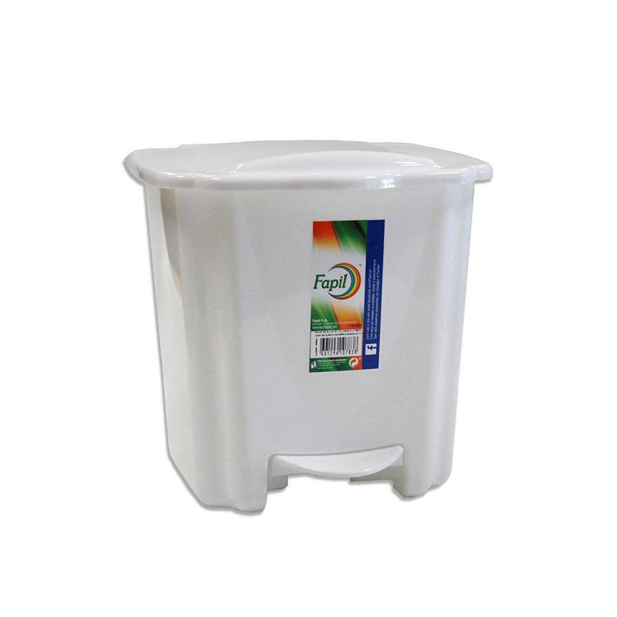 BALDE LIXO 5LT C/ PEDAL QUADRADO MIDI FAPIL