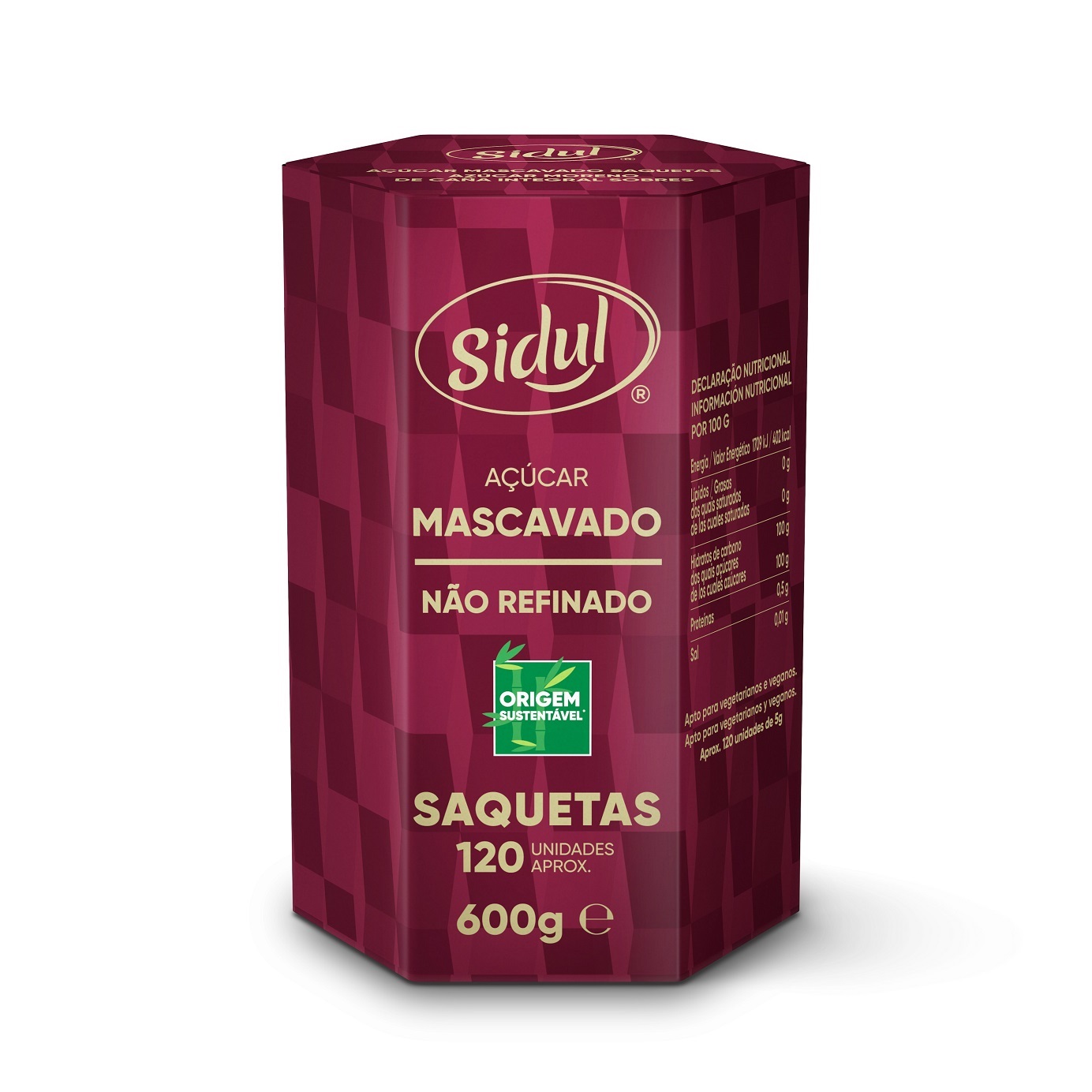 AÇÚCAR MORENO SIDUL 120X5GR