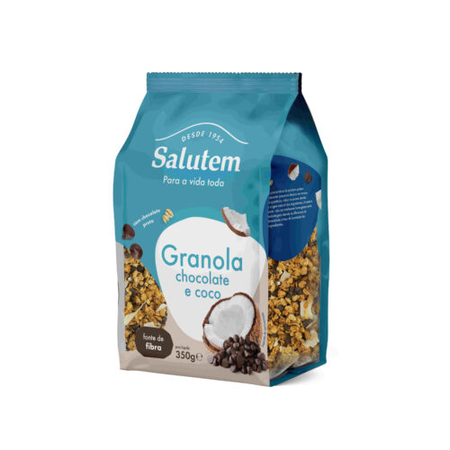 GRANOLA CHOCOLATE E COCO SALUTEM 350GR